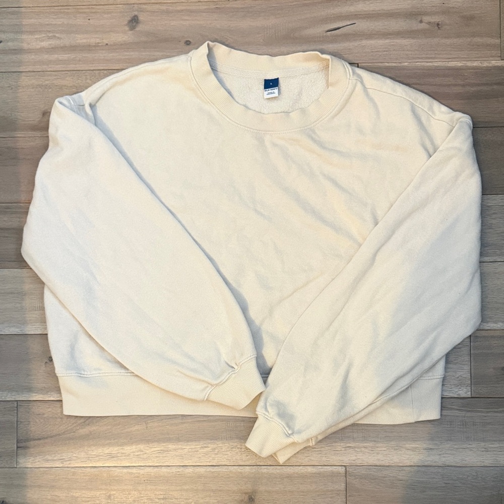 Old Navy Cream Crewneck crop Sweatshirt - Women's Classic Pullover 4 for $20